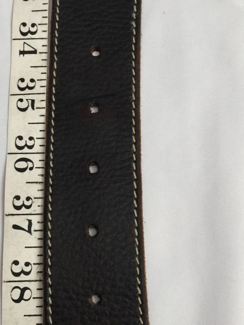 TIMBERLAND LEATHER BELT MENS 34 DARK BROWN 42.25